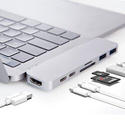 HyperDrive Pro 8-in-2 USB-C Hub for USB-C for Apple MacBook Pro/Air, Silver