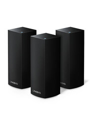 Linksys Velop Wireless AC-6600 Tri-Band Whole Home Mesh Wi-Fi System Set, Tri-Band, 3-Pack, Black