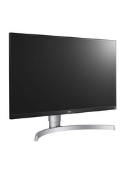 LG 27-inch Class 4K UHD IPS Diagonal LED Monitor with VESA Display HDR 400, LG-27UL650-W, White