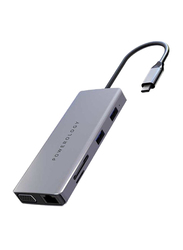 Powerology 11-in-1 USB-C Hub for PC, Grey