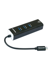 Honeywell Platinum Series Gigabit Ethernet/USB 3.0 Hub for USB Type-C Devices, Black