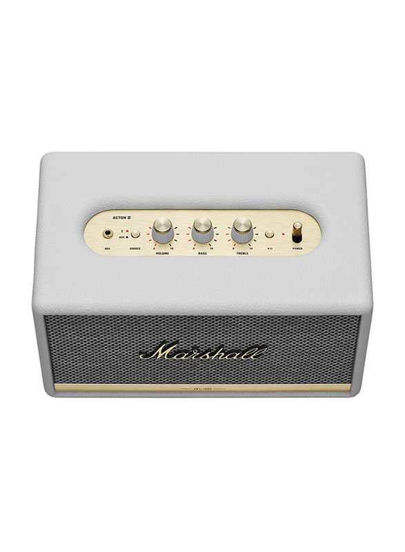 Marshall Acton II Portable Bluetooth Speaker System, White