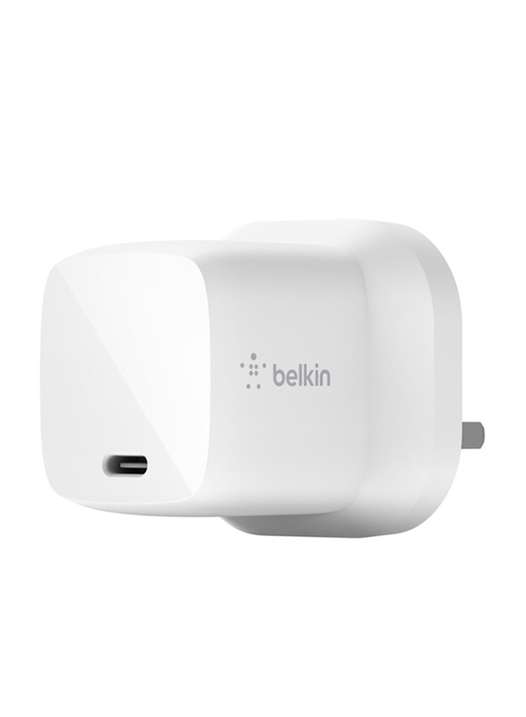 Belkin 30W USB-C PD GaN Wall Charger, White