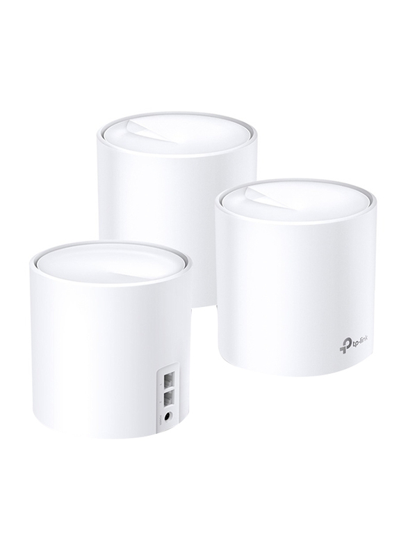 TP-Link Deco X60 Whole Home Mesh Wi-Fi 6 System, 3-Pack, AX3000, White