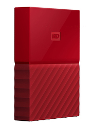 Western Digital 4TB HDD My Passport Secure Portable Hard Drive, USB 3.0, Red