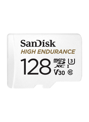 SanDisk 128GB High Endurance Micro SDXC UHS-I Memory Card, White