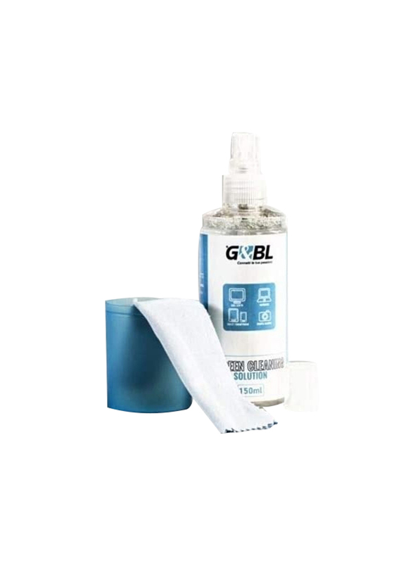 G&Bl 150ml Cleaning Solution with Microfiber Cloth Cleaning Kit, 46204, Clear