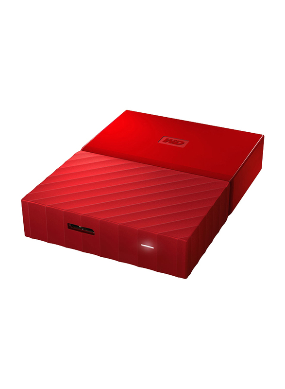 Western Digital 4TB HDD My Passport Secure Portable Hard Drive, USB 3.0, Red