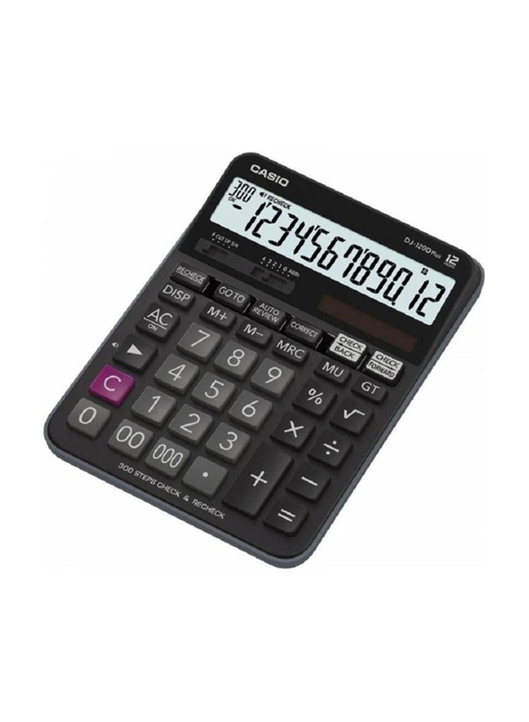 Casio DJ-120D Plus Desktop Calculator, Black