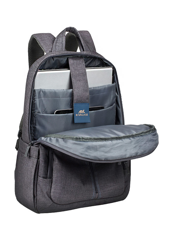 Riva Case 15.6-inch Backpack Laptop Bag, Grey