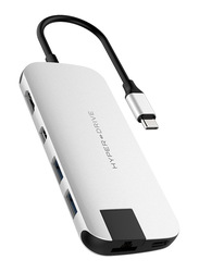 HyperDrive Slim 8-in-1 USB-C Hub for Mac/PC/Android/USB-C Devices, Silver