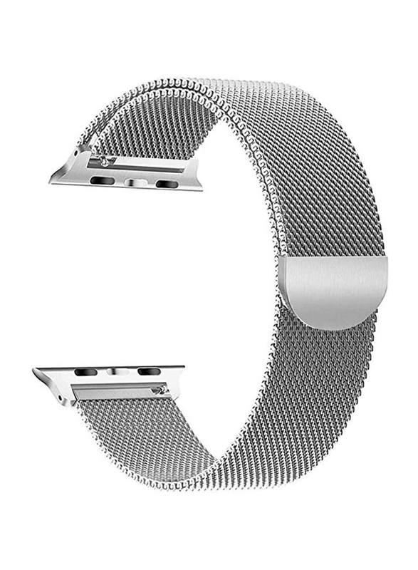 Max & Max AWT05 Metal Strap for Apple Watch 42mm/44mm, Silver