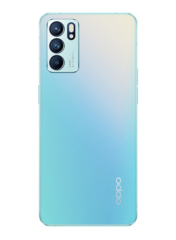 Oppo Reno 6 128GB Aurora Blue, 8GB RAM, 5G, Dual SIM Smartphone