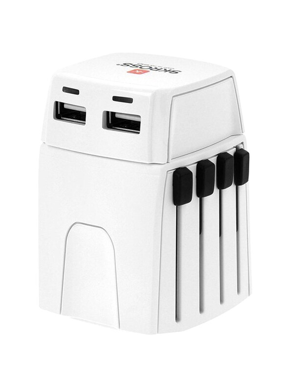 Skross 1302830 World Adapter, MUV Micro USB 2.4A, White