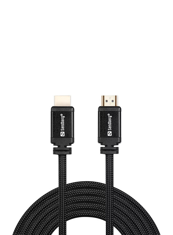 Sandberg 5-Meter 19M-19M HDMI 2.0 Cable, HDMI Male to HDMI for HDMI Devices, Black