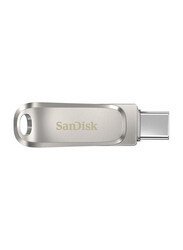 SanDisk 512GB Ultra Dual Drive Luxe USB Flash Drive, Silver