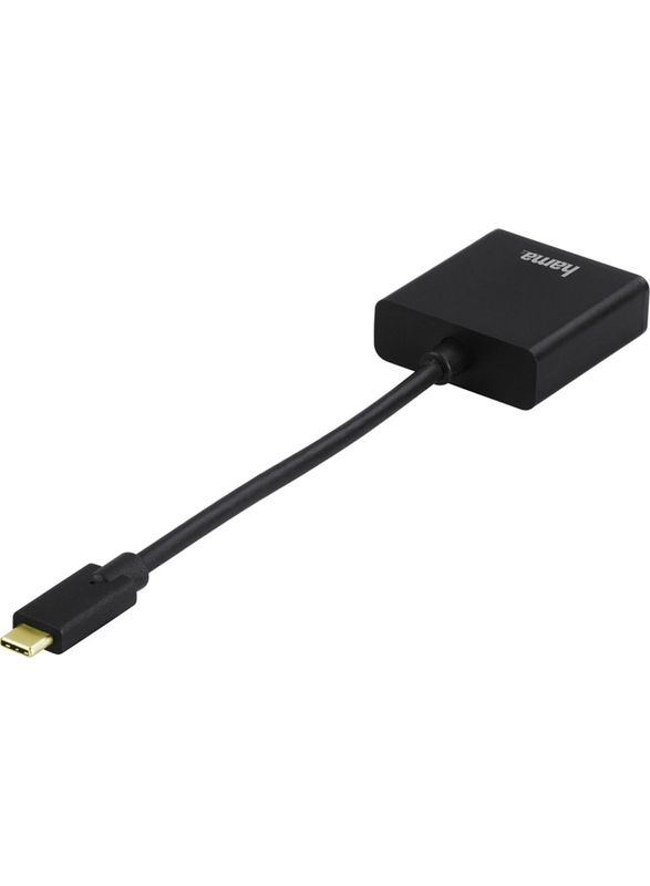 Hama HDMI Adapter, USB Type-C Male to HDMI for PC/Notebook/MacBook/Tablet PC, Black