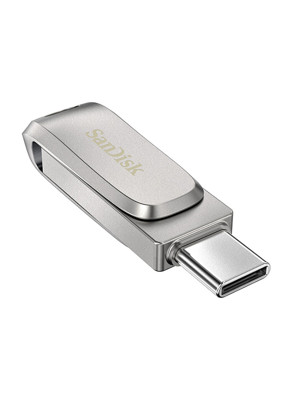 SanDisk 256GB Ultra Dual Drive Luxe USB Flash Drive, Silver