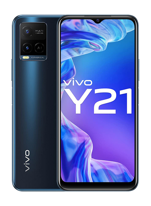 Vivo Y21 64GB Blue, 4GB RAM, 4G LTE, Dual SIM Smartphone