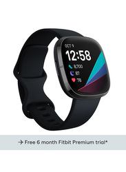 Fitbit Sense 40mm Smartwatch, GPS, Carbon / Graphite