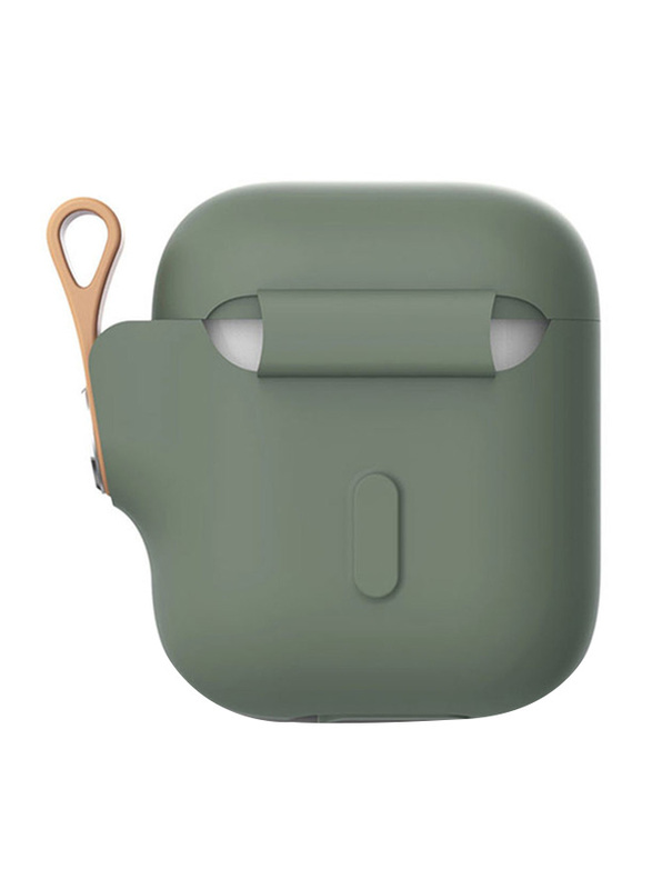 Moshi Apple AirPods 1st/2nd Gen Pebbo AirPods Case with Detachable Wrist Strap, Green