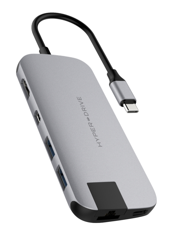 HyperDrive Slim 8-in-1 USB Type-C Hub, Space Grey