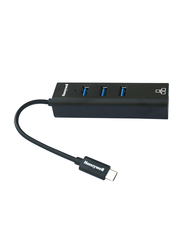 Honeywell Platinum Series Gigabit Ethernet/USB 3.0 Hub for USB Type-C Devices, Black