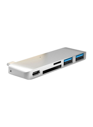 HyperDrive USB-C Hub with Pass Through Charging, Silver