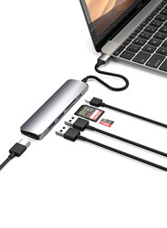 Satechi Slim Aluminum Type-C Multi Port Adapter for USB Type-C Devices, Space Grey