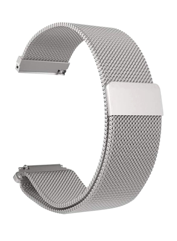 Max & Max WST003 Stainless Steel Strap for Samsung Watch 20mm/22mm, Silver