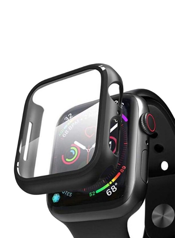 Hyphen Tempered Glass Protector for Apple Watch 44mm, Black