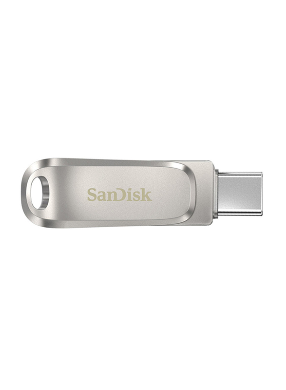 SanDisk 256GB Ultra Dual Drive Luxe USB Flash Drive, Silver