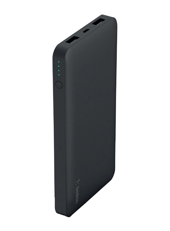 Belkin 10000mAh Pocket Power F7U039BTBLK Fast Charging Portable Power Bank, Black