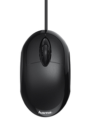 Hama MC-100 3-Button Cabled Optical Mouse, Black