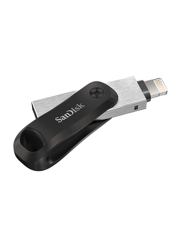 SanDisk 256GB iXpand USB 3.0 Mini Flash Drive, Silver/Black