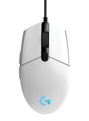 Logitech G203 Lightsync RGB Lighting Wired Optical Gaming Mouse, White