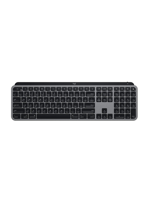 Logitech MX Keys Advanced Wireless Illuminated English Keyboard for MAC, Graphite Black