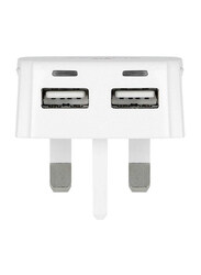 Skross 1302830 World Adapter, MUV Micro USB 2.4A, White