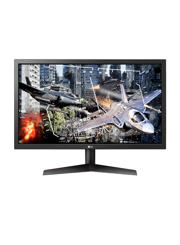 LG 24 Inch UltraGear Class FHD LCD Gaming Monitor, 24GL600F, Black