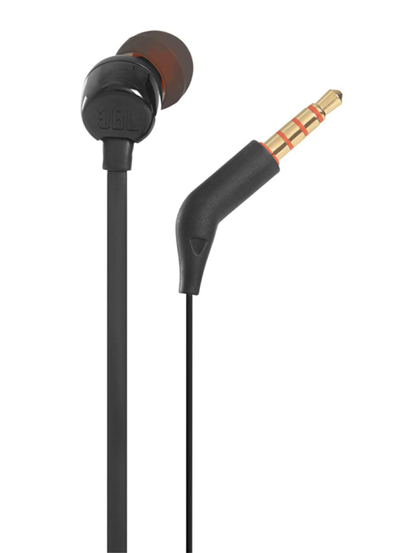 سماعات اذن جي بي ال T110 كابل 3.5 مم بتصميم In-Ear، اسود