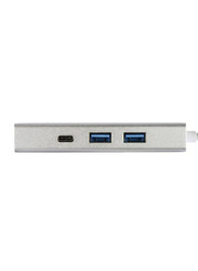 Hama Aluminum 1:3 USB 3.1 Type-C Hub for PC and Notebooks, Silver