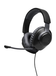 JBL Quantum 100 Wired Over-Ear Gaming Headphones, Black