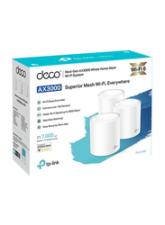 TP-Link Deco X60 Whole Home Mesh Wi-Fi 6 System, 3-Pack, AX3000, White