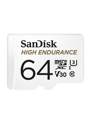 SanDisk 64GB High Endurance Micro SDXC UHS-I Memory Card, White