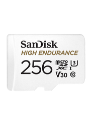 SanDisk 256GB High Endurance Micro SDXC UHS-I Memory Card, White