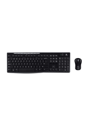 Logitech MK270 Wireless English Keyboard and Mouse Combo Set, Black