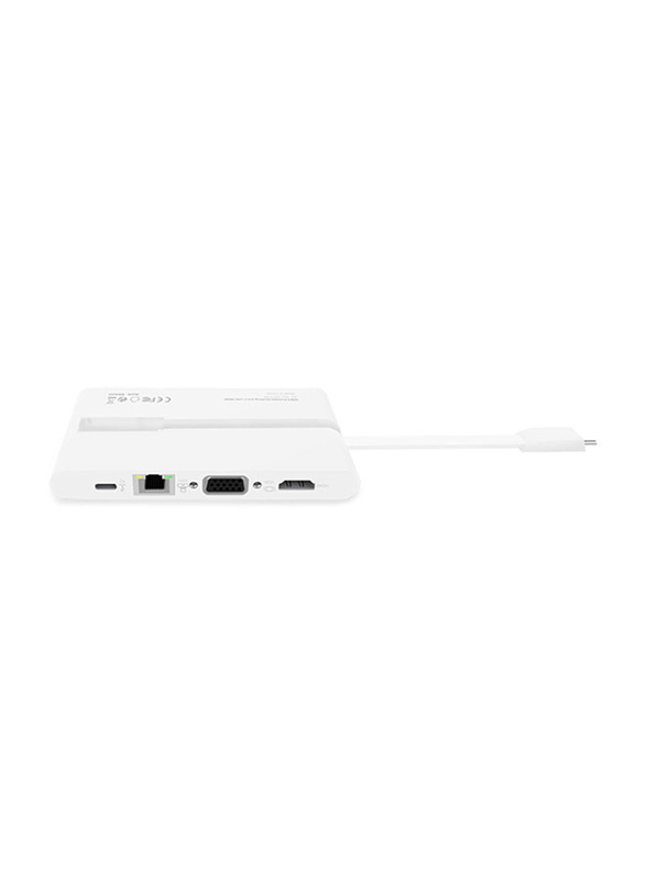 Dicota 9-in-1 USB-C Portable Docking with HDMI for PC, White