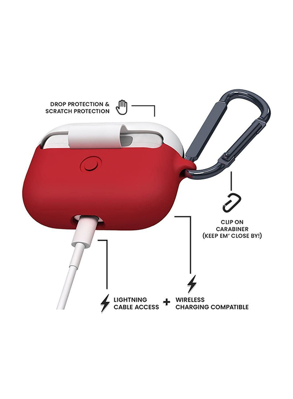 Case-Mate Edge Creaturepods Case for Apple AirPods Pro, Red/White