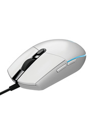 Logitech G203 Lightsync RGB Lighting Wired Optical Gaming Mouse, White