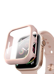 Hyphen Tempered Glass Protector for Apple Watch 44mm, Rose Gold